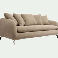 Canapé 3 Places|Canapé Convertible*alinea Canapé 3 places convertible en tissu doux tramé - Beige