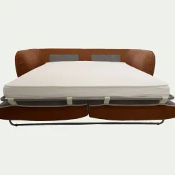 Canapé En Tissu|Canapé Convertible*alinea Canapé 3 places convertible en tissu Nature - brun rustrel Marron