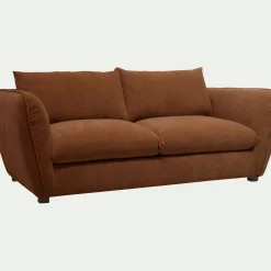 Canapé En Tissu|Canapé Convertible*alinea Canapé 3 places convertible en tissu Nature - brun rustrel Marron