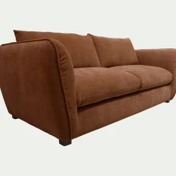 Canapé En Tissu|Canapé Convertible*alinea Canapé 3 places convertible en tissu Nature - brun rustrel Marron