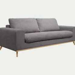 Canapé En Tissu|Canapé 4 Places*alinea Canapé 4 places convertible en tissu Crown - Gris restanque