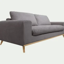 Canapé En Tissu|Canapé 4 Places*alinea Canapé 4 places convertible en tissu Crown - Gris restanque