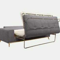 Canapé En Tissu|Canapé 4 Places*alinea Canapé 4 places convertible en tissu Crown - Gris restanque