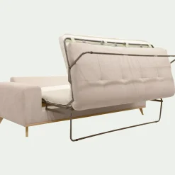 Canapé 4 Places*alinea Canapé 4 places convertible en tissu Crown - roucas Beige