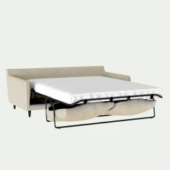 Canapé En Lin|Canapé En Tissu*alinea Canapé 3 places convertible matelas Bultex tissu mixte - alpilles Beige