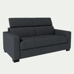 Canapé 2 Places*alinea Canapé 2 places convertible en tissu pop avec accoudoirs 15cm - anthracite Gris