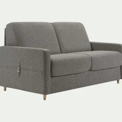 Canapé 4 Places*alinea Canapé 4 places convertible en tissu matelas densité 25kg/m3 - anthracite Gris