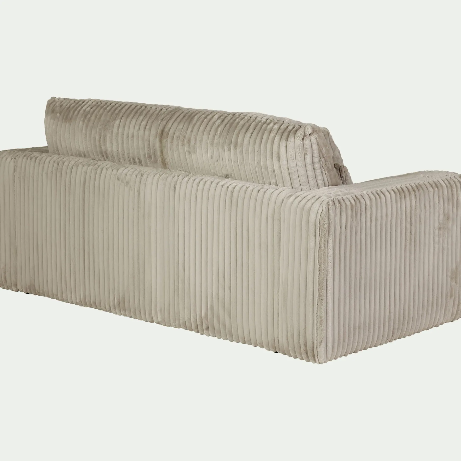 Canapé En Velours|Canapé 3 Places*alinea Canapé 3 places convertible en velours côtelé bita - blanc ventoux