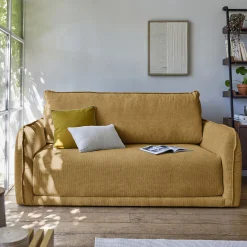 Canapé En Tissu|Canapé 2 Places*alinea Canapé 2 places convertible en tissu Eden - argan Jaune