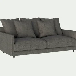 Canapé En Tissu|Canapé 3 Places*alinea Canapé 3 places droit convertible matelas Bultex tissu joint - restanque Gris