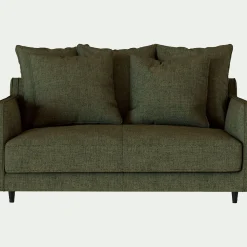 Canapé 2 Places*alinea Canapé 2 places droit conible matelas Bultex en tissu joint - cedre Vert