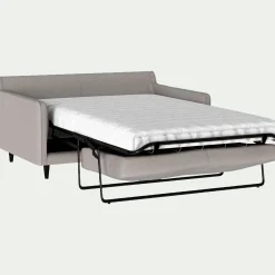 Canapé 2 Places*alinea Canapé 2 places droit convertible matelas Bultex en tissu joint - borie Gris