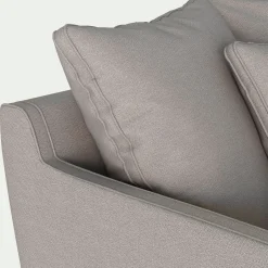 Canapé 2 Places*alinea Canapé 2 places droit convertible matelas Bultex en tissu joint - borie Gris
