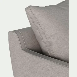 Canapé En Tissu|Canapé 3 Places*alinea Canapé 3 places droit convertible matelas Bultex tissu joint - borie Gris