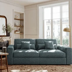 Canapé 5 Places*alinea Canapé 5 places en tissu chenille Benjo - calaluna Bleu