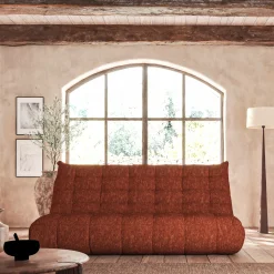 Canapé 4 Places*alinea Canapé 4 places en tissu chenille - brun rustrel Marron