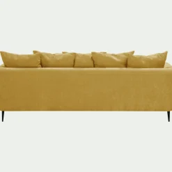 Canapé 5 Places*alinea Canapé 5 places fixe droit en tissu cannes - argan Jaune