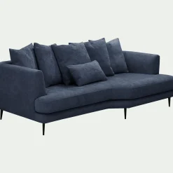 Canapé 5 Places*alinea Canapé 5 places fixe droit en tissu cannes - autan Bleu