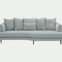 Canapé En Tissu|Canapé 5 Places*alinea Canapé 5 places fixe droit en tissu cannes - Gris