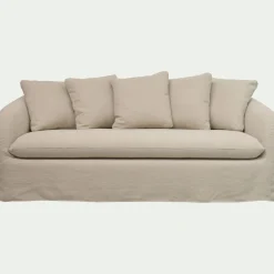 Canapé 3 Places*alinea Canapé 3 places fixe en lin - alpilles Beige