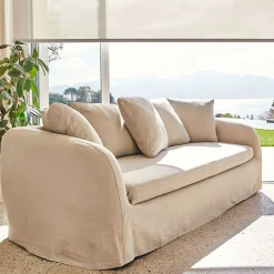 Canapé 3 Places*alinea Canapé 3 places fixe en lin - alpilles Beige