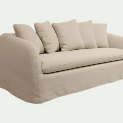 Canapé 3 Places*alinea Canapé 3 places fixe en lin - alpilles Beige