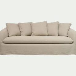 Canapé En Lin|Canapé 4 Places*alinea Canapé 4 places fixe en lin - alpilles Beige