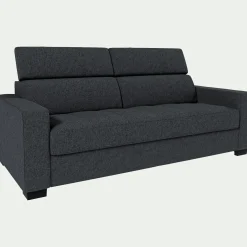 Canapé En Tissu|Canapé 3 Places*alinea Canapé 3 places fixe en pop avec accoudoirs 20cm - anthracite Gris