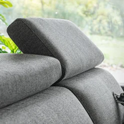 Canapé En Tissu|Canapé 3 Places*alinea Canapé 3 places fixe en pop avec accoudoirs 20cm - Gris