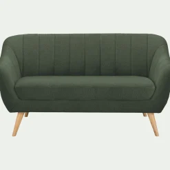 Canapé 2 Places*alinea Canapé 2 places fixe en tissu bouclette monza - cèdre Vert