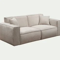 Canapé En Tissu|Canapé 3 Places*alinea Canapé 3 places fixe en tissu Genesis - Beige