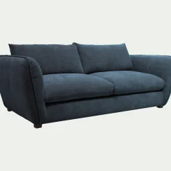 Canapé 4 Places*alinea Canapé 4 places fixe en tissu Nature - Bleu