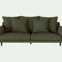 Canapé 3 Places*alinea Canapé 3 places fixe en tissu joint - cèdre Vert