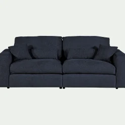 Canapé 5 Places*alinea Canapé 5 places fixe en tissu chenille Benjo - marine Bleu