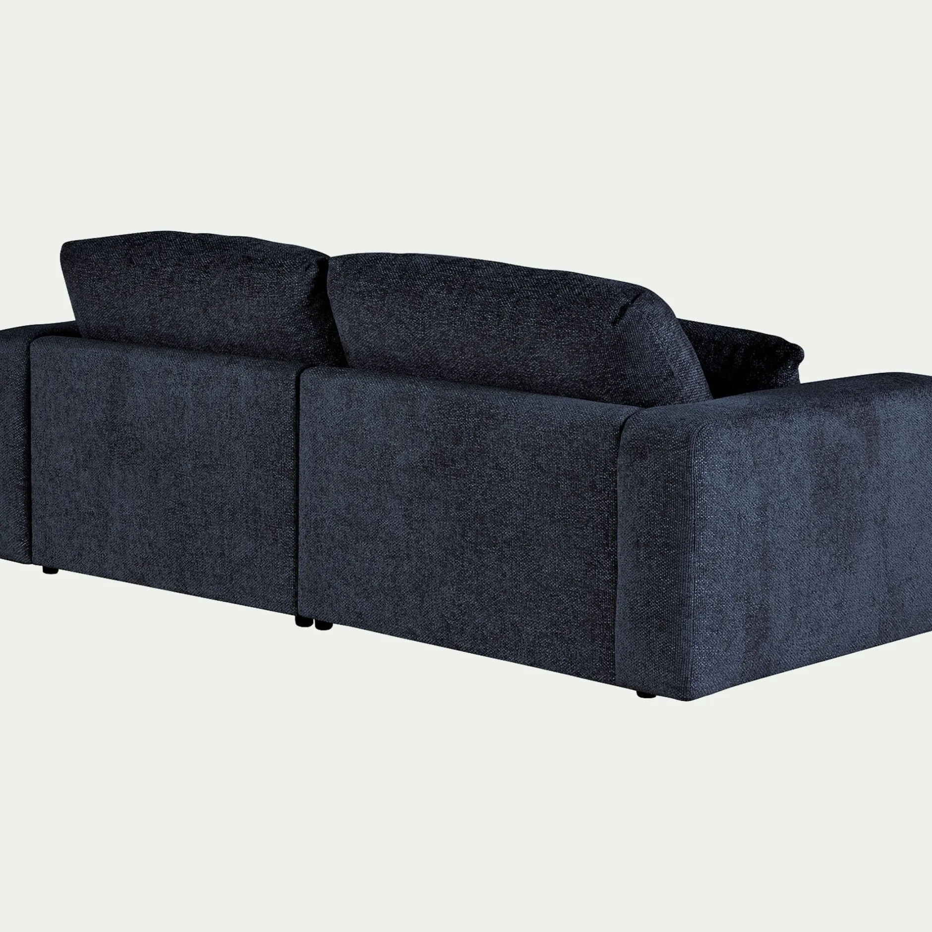 Canapé 5 Places*alinea Canapé 5 places fixe en tissu chenille Benjo - marine Bleu