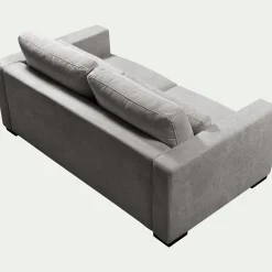 Canapé 3 Places*alinea Canapé 3 places fixe en tissu Bloq - clair Gris