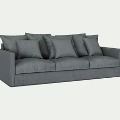 Canapé 5 Places*alinea Canapé 5 places fixe en tissu - Gris ardoise