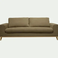 Canapé 4 Places*alinea Canapé 4 places fixe en tissu Crown - cèdre Vert