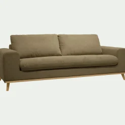 Canapé 4 Places*alinea Canapé 4 places fixe en tissu Crown - cèdre Vert