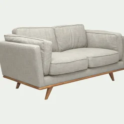 Canapé En Lin|Canapé En Tissu*alinea Canapé 2 places fixe en tissu Beige