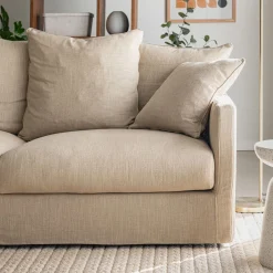 Canapé 3 Places*alinea Canapé 3 places fixe en tissu - Beige alpilles