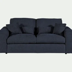Canapé En Tissu|Canapé 3 Places*alinea Canapé 3 places fixe en tissu chenille Benjo - marine Bleu
