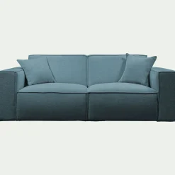Canapé En Tissu|Canapé Fixe*alinea Canapé 3 places fixe en tissu genesis - Bleu