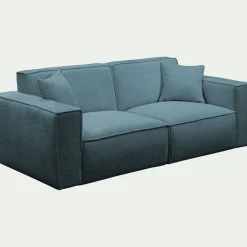 Canapé En Tissu|Canapé Fixe*alinea Canapé 3 places fixe en tissu genesis - Bleu