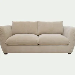 Canapé En Tissu|Canapé 3 Places*alinea Canapé 3 places fixe en tissu Nature - Beige