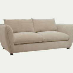 Canapé En Tissu|Canapé 3 Places*alinea Canapé 3 places fixe en tissu Nature - Beige