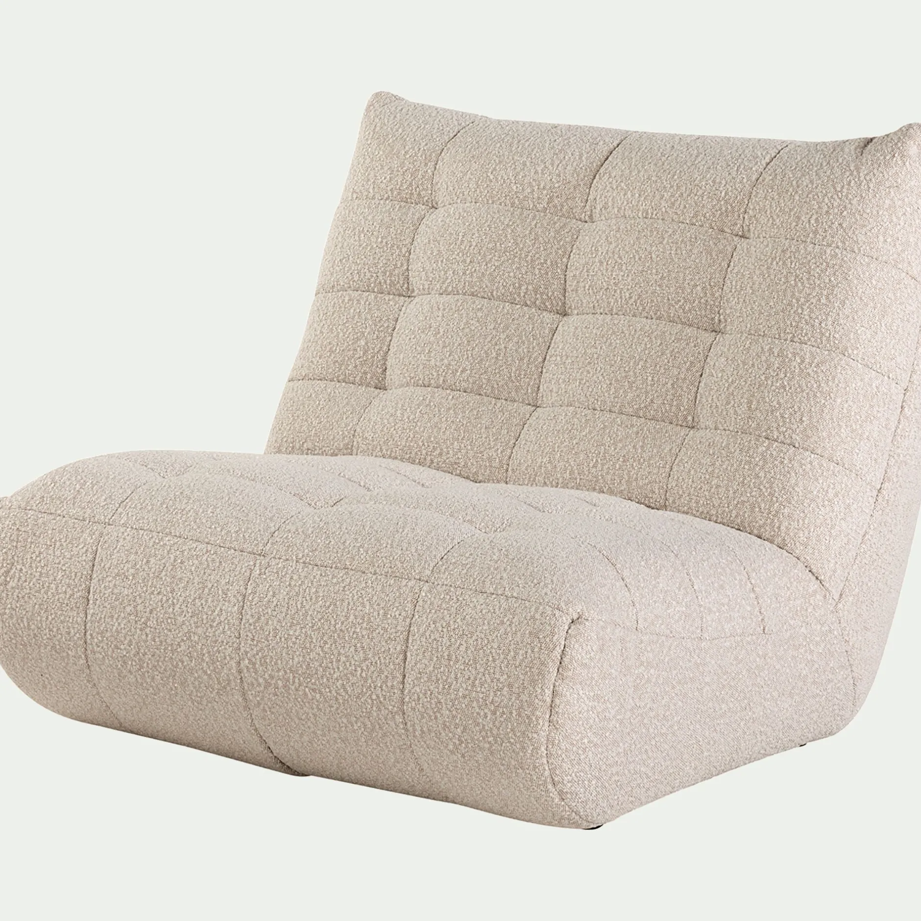 Canapé 2 Places|Petit Canapé*alinea Canapé 2 places fixe en tissu bouclette - écru Blanc