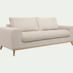 Canapé En Tissu|Canapé 3 Places*alinea Canapé 3 places fixe en tissu Storm - roucas Beige