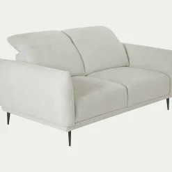 Canapé En Tissu|Canapé 2 Places*alinea Canapé 2 places fixe en tissu memphis avec fonction avance-recul - roucas Beige