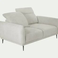 Canapé En Tissu|Canapé 2 Places*alinea Canapé 2 places fixe en tissu memphis avec fonction avance-recul - roucas Beige